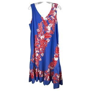 Helena’s made in Hawaii dress tropical vacation floral ruffle travel resort